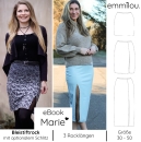eBook Bleistiftrock "Marie" Größe 30-50 Schnittmuster & Nähanleitung